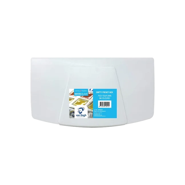 Scatola in plastica Van Gogh per acquerelli 24 mezzi godet + spugna