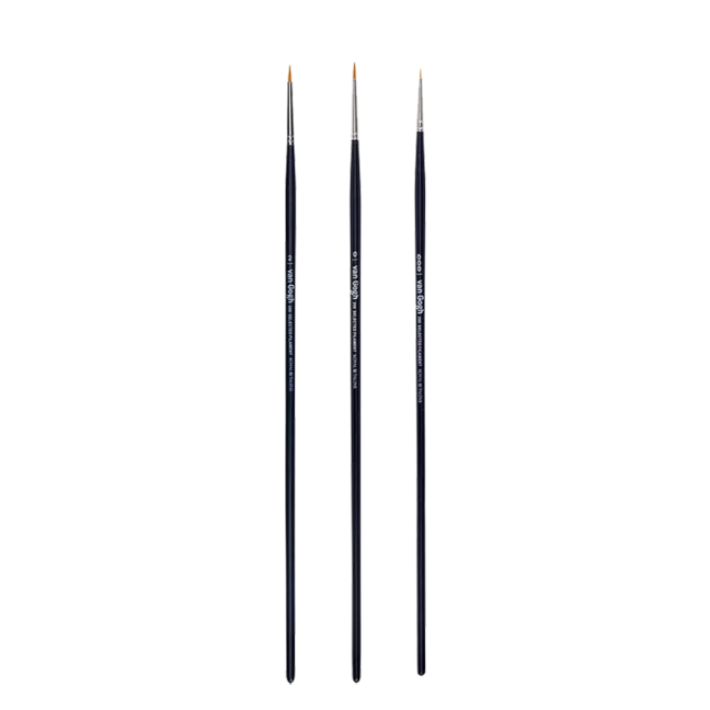 Pennelli per olio/acrilico/gouache Van Gogh 295 - set 3 pezzi - 000-0-2