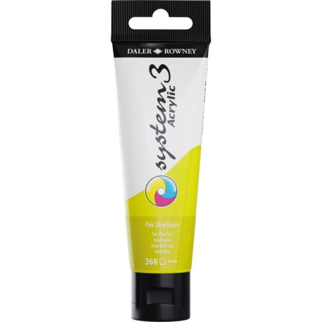 D&R System3 colori acrilici 59ml - scegli la tonalità - D&R System3 colore acrilico 59 ml: 368 - Pale Olive Green