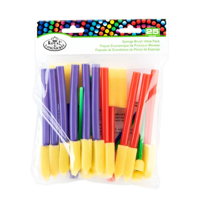 Pennelli con spugna Royal & Langnickel - set 25 pezzi