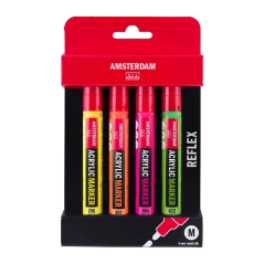 Carioci acrilice AMSTERDAM - Reflex set 4 x 4 mm