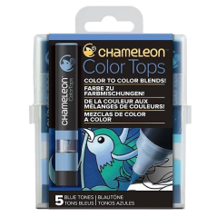 Set Chameleon Colour Tops - Blu - 5 pezzi