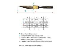 Da Vinci ecsetek DAGGER STRIPER - 703 - VÁLASSZA KI AZ ECSET MÉRETÉT