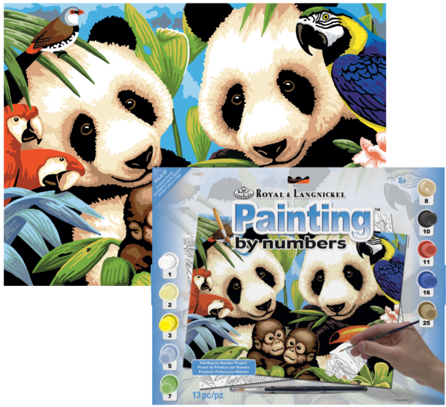 Pittura con numeri formato A3 - Animali in pericolo