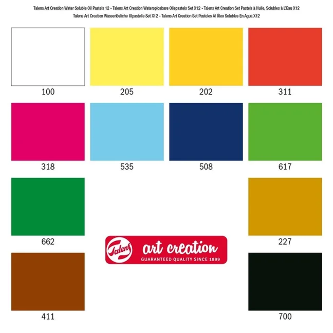 Pastelli a olio solubili in acqua ArtCreation - set da 12 pezzi
