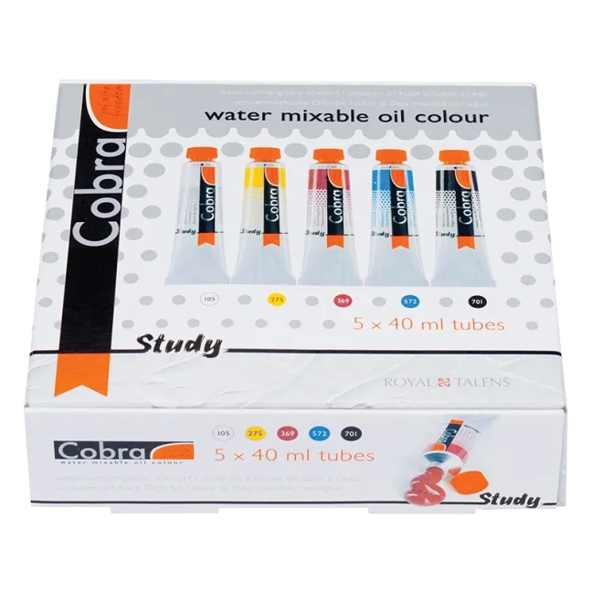 Colori a olio Cobra Study - set base 5 x 40 ml