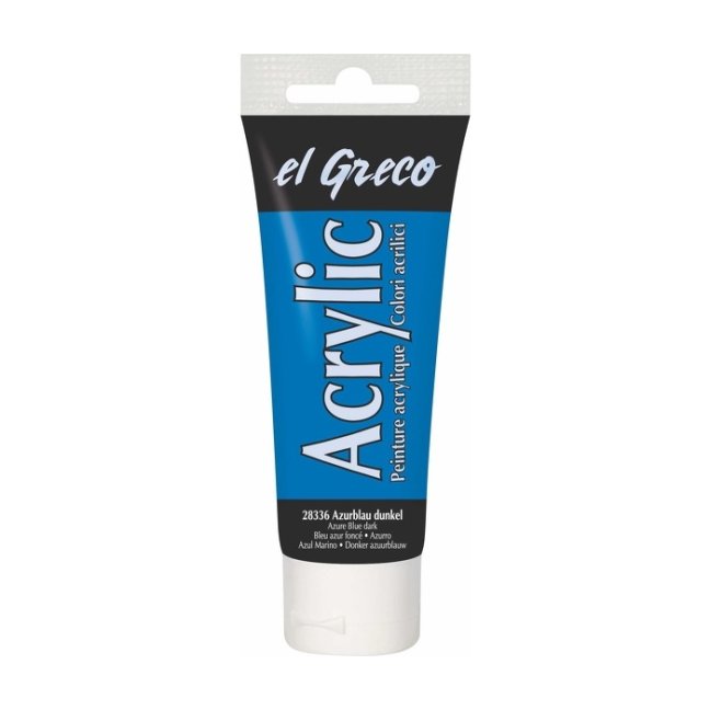 KREUL Colore acrilico El Greco 75 ml - KREUL colore acrilico El Greco 75 ml – scegli la tonalità: 28336 - Azure Blue Dark