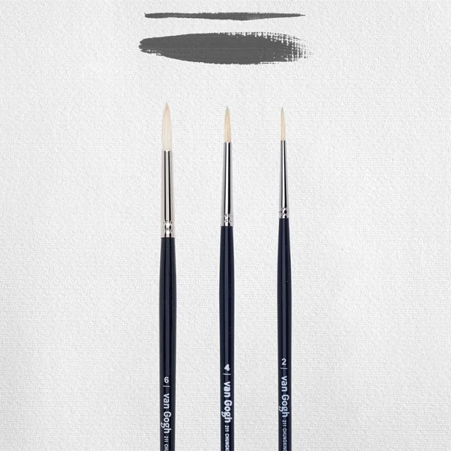 Pennelli per olio/acrilico/gouache Van Gogh 211 - set 3 pz - 2 - 4 - 6