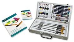 Set di pittura Mixed Media in scatola di legno - Royal & Langnickel ZEN - set 50 pezzi