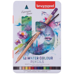 Set creioane acuarelă Bruynzeel Expression – 12buc