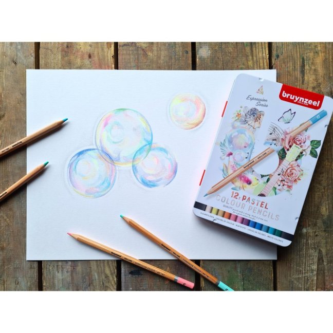 Set di matite colorate Bruynzeel Expression - Pastello - set 12 pezzi