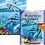 Pittura per numeri formato A4 - Delfini