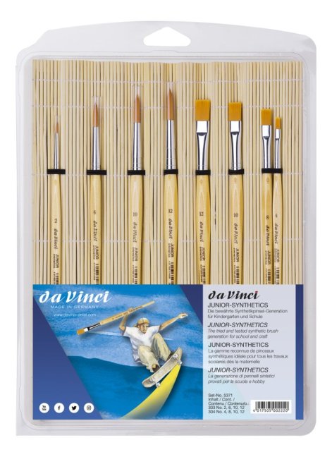 daVinci JUNIOR set di pennelli con tappetino in bambù - serie 5371