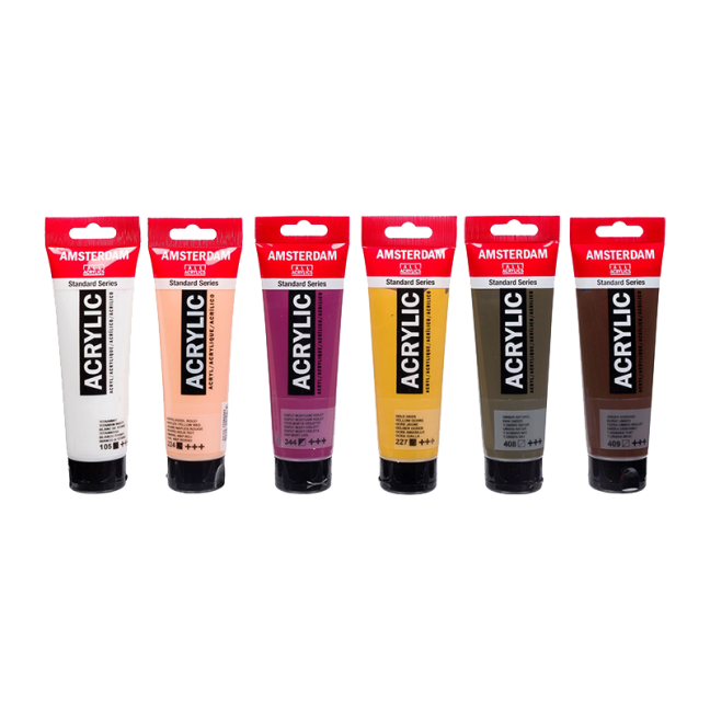 Akrilfesték AMSTERDAM Standard Series Portrait készlet - 6 x 120 ml
