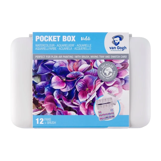 Van Gogh Watercolor pocketbox 12 ks - Pinks & Violets