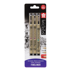 Sakura Pigma Micron® penne tecniche 05, 08, PN - set 3 pezzi in blister