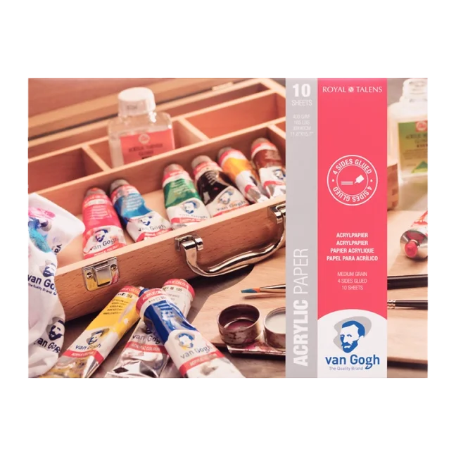 Blocco per colori acrilici Van Gogh 30x40cm, 370g, 10 fogli