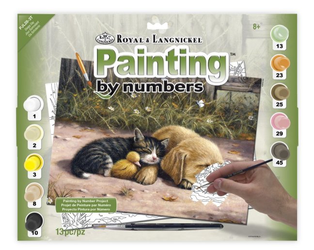 Pittura per numeri formato A3 - Giorno Sonnolento