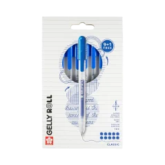 Gelly Roll klasické gélové perá, sada 10 ks (9+1 gratis) - Blue