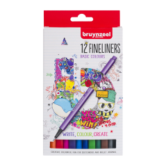 Bruynzeel Fineliners Basic set flomastera - 12 kom