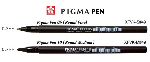 Sakura Pigma Pen Nero - punte diverse