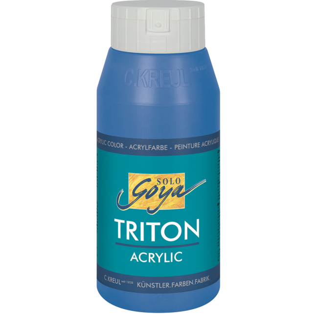 KREUL Colore acrilico SOLO GOYA TRITON 750 ml - SOLO GOYA Triton 750 ml: 17037 - Cerulean Blue