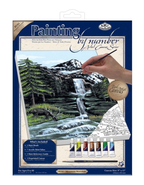 R&L Pictură după numere pe pânză – Mountain Waterfall