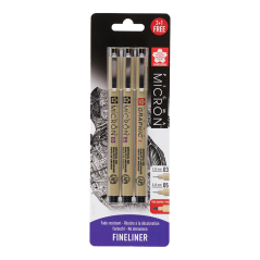 Sakura Pigma Micron® penne tecniche 03,05, Graphic - set 3 pezzi in blister