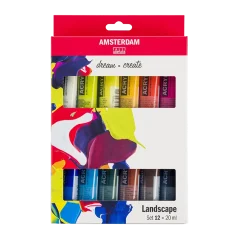 Amsterdam akril festékek - 12 x 20 ml készlet - Landscape