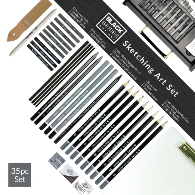 Royal Langnickel Black Series - set da disegno con tavolozza