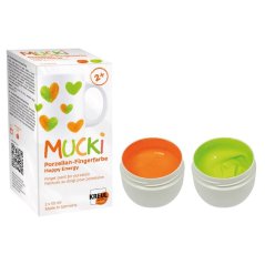 MUCKI prstové barvy na porcelán Happy Energy 2 × 50 ml
