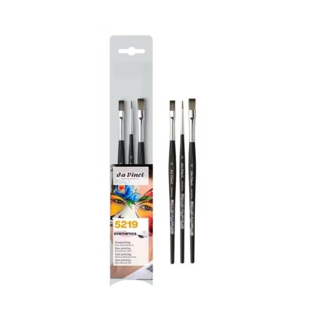 da Vinci SYNTHETICS – set de pensule pentru face painting - 3 buc.