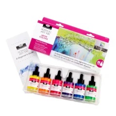 R&L Cerneală acrilică - NEON – 6 x 30 ml