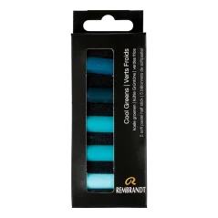 Suchý pastel REMBRANDT měkké - Cool Greens - sada 5 pol.pastelů