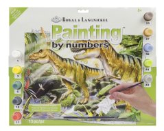 Pittura per numeri formato A3 - Dinosauri