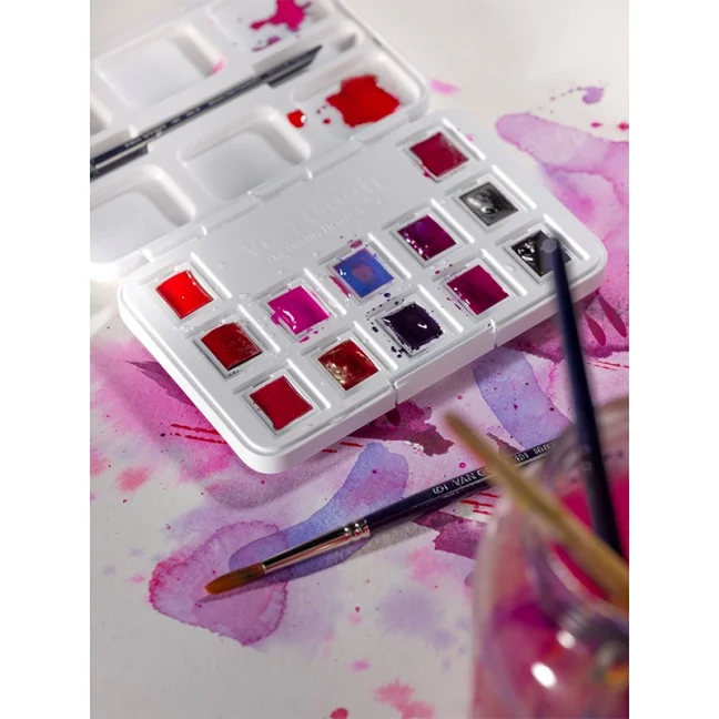 Van Gogh acuarelă set de 12 căni - Pinks & Violets
