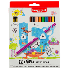 Set olovaka za djecu Bruynzeel - trokutasti - 12kom
