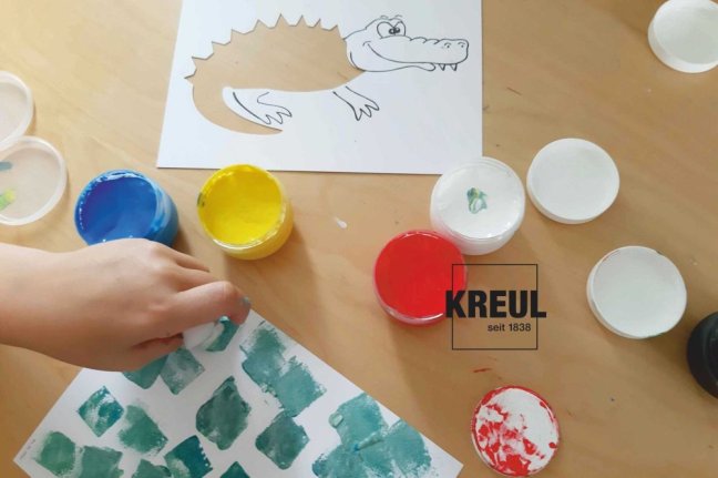 KREUL Sada farieb MUCKI – paintbox maľujeme zvieratká – prstové farby