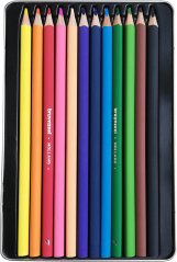 Set di matite colorate morbide Bruynzeel - 12 pezzi - confezione blu