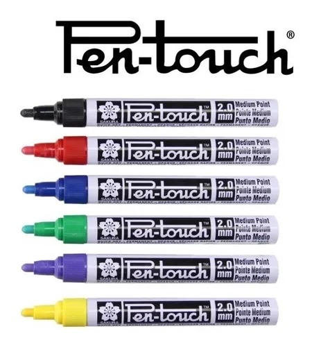 Set di pennarelli universali Sakura Pen-touch M - 6 pezzi