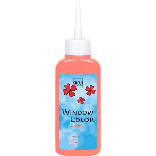 KREUL CLEAR WINDOW Vernice per vetro – RED – 80 ml