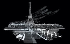 R&L Vyškrabovací obrázok – Eiffel Tower
