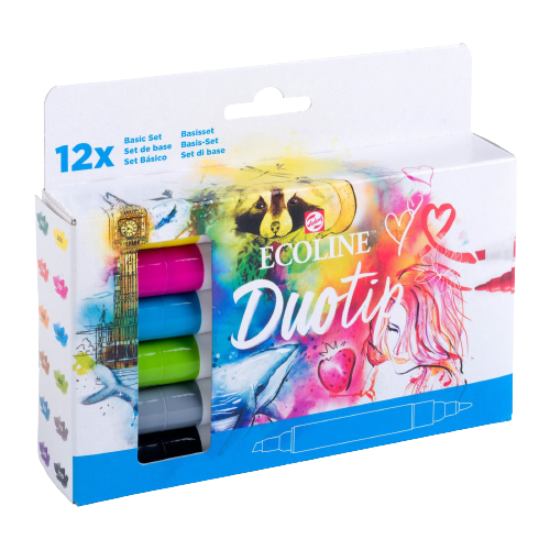 Ecoline Duotip pennarelli Set Base | 12 colori