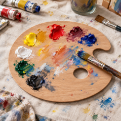 Tavolozza ovale in legno con incavo ampio – varie dimensioni