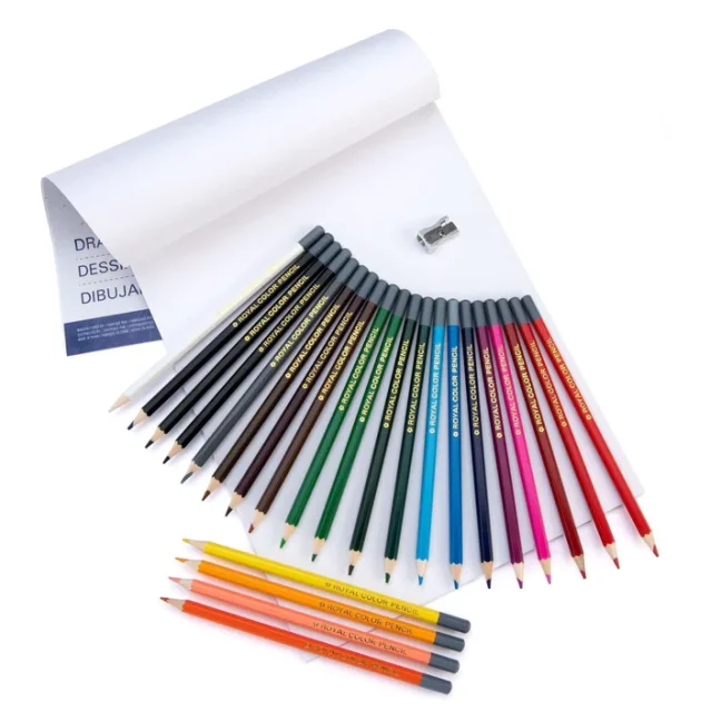 Blocco da disegno con matite - set di 26 pezzi