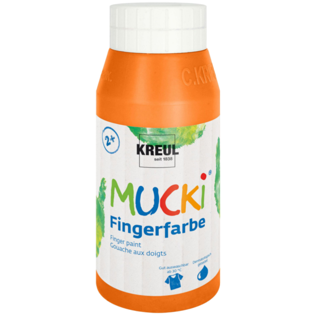 KREUL Colore a dita MUCKI - 750 ml - KREUL Colori a dita MUCKI 750 ml: 23203 - Orange