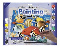 Pittura con numeri formato A3 - Pesci tropicali