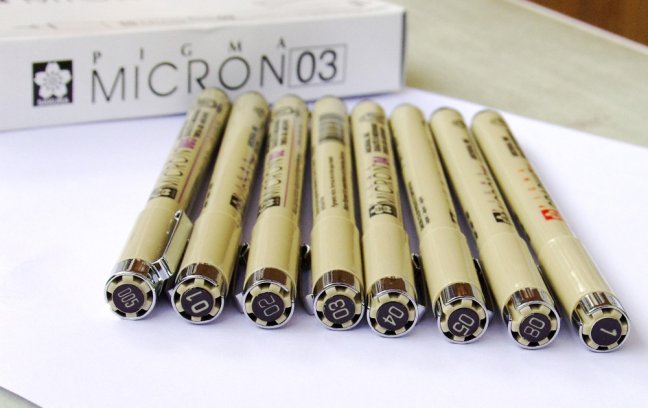 Technické pero SAKURA Pigma Micron® Blue - vyber veľkosť hrotu