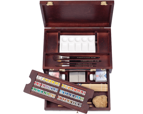 REMBRANDT Akvarelové farby - Master box 42 kalíškov
