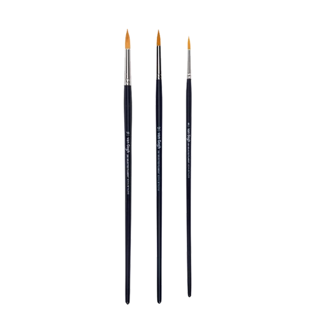 Pennelli Van Gogh per olio/acrilico serie 295 - set 3 pezzi - 8-12-16
